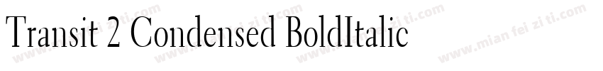 Transit 2 Condensed BoldItalic字体转换